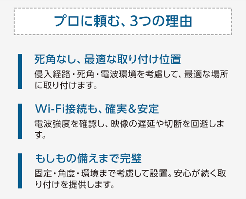 屋外防犯カメラ（ソーラー型/バッテリー内蔵型）取り付け